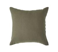 (Euro - 40 x 80 cm, Khaki Green) Luxury Soft Linen Pillowcase Plain Textured