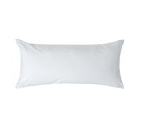 HOMESCAPES White Pure Egyptian Cotton Euro Size Pillowcase 40 x 80 cm 200 TC 400 Thread Count Percale Equivalent Pillow Case with Zip