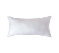 (Euro - 40 x 80 cm, White) Egyptian Cotton Satin Stripe Pillowcase 330 Thread Count