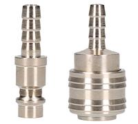 Euro Air Hose Connector Fitting Quick Release Pack with Hose Tail Barb 2pk