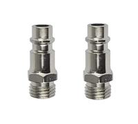 Euro Air Line Hose Fitting Connector Quick Release 1/4 BSP Male Thread 2pk