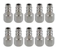 Euro Air Line Hose Fitting Connector Quick Release 1/4 inch BSP Female Thread 10pk
