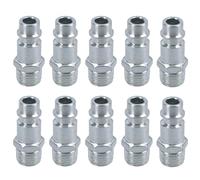 Euro Air Line Hose Fitting Connector Quick Release 1/4 inch BSP Male Thread 10pk