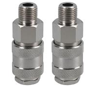 Euro Air Line Quick Release Hose Coupler Connector 1/4 BSP Male Thread 2pc
