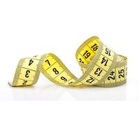 Euro Batteries Tailor's Tape Measure - 60" / 150cm Double-Sided with cm/inches - Yellow