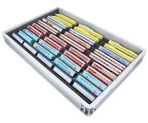 Euro Box with train bed for model railway - 10 compartments for N gauge