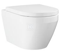 Wall Hung Toilet Set Grohe Euro Keramik Compact Triple Vortex with seat Alpine White 102510SH00