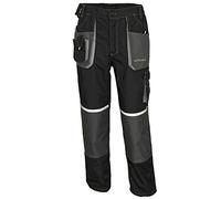 Euro Classic Mens Heavy Duty Pro Work Trousers Triple Stitched Cordura Reinforcing Stress Points Knee Pad Pockets High Visibility&Reflective (26W, Grey withouth Knnepads)