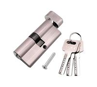 Euro Cylinder Door Lock 70mm, Thumb Turn Barrel Lock with 3 Keys for Wooden, UPVC and Composite Doors, High Security Anti-Snap Lock