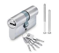 Euro Cylinder Lock 30/30, Lock Cylinder 60 mm with 5 Keys, Suitable for Apartment Doors and Security Doors, Anti-Burglary Door Lock, Double Cylinder Lockable on Both Sides