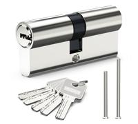 Euro Cylinder Lock 35/35, 70mm Euro Door Barrel Lock with 5 Keys | Solid Brass Core, High Security for UPVC, Wooden, Composite Doors Replacement Profile, 2 Fixing Screws & Tin Storage Box