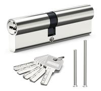 Euro Cylinder Lock 45/50, 95mm Euro Door Barrel Lock with 5 Keys | Solid Brass Core, High Security for UPVC, Wooden, Composite Doors Replacement Profile, 2 Fixing Screws & Tin Storage Box