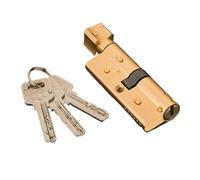 Euro Cylinder Lock Door Barrel, Cylinder Lock 70mm 3 Keys Brass AB Door Lock Entrance Interior Bedroom Multicolor(D)
