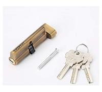 Euro Cylinder Lock Door Barrel, Indoor Wooden Door Lock Cylinder 3 Keys H29mm L70mm Zinc Alloy 1-Side Opened Multicolor(Yellow Bronze)