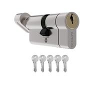 Euro Cylinder Thumb TurnDoor Lock uPVC Aluminium Timber Door Barrel 6 Pin 5 Keys (50/50 Thumb Turn)