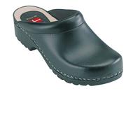Euro-Dan PU Clogs 220-01 Open O+E + SRC Black Wooden Shoe Slipper Garden