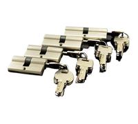 Euro Door Lock Cylinder, 55 60 70 80 90 100 110 120mm Cylinder Living Room Lock Handle Customized Brass Key(Sly 90(45 45))