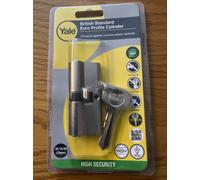 Yale Euro Cylinder Lock PKM3030-NP KM Superior – 1 Star, High Security, 30/30 (70mm), Nickel Finish