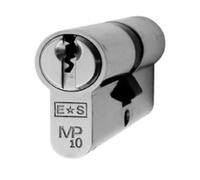 Euro Double Cylinder Security Lock Barrel with Double Key Access for Internal and External UK Euro Profile Door Systems (Satin Chrome, 64mm)
