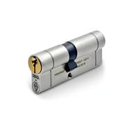 Euro Double Cylinder TS007 1 Star British Standard Kitemarked Door Lock Barrel for UPVC Composite Doors Keyed Both Sides Security Replacement (80mm, Snap Side-Both, Satin Chrome/Brass, 35/45)