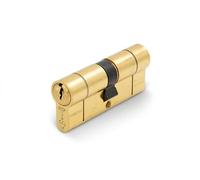 Euro Double Cylinder TS007 1 Star British Standard Security Euro Profile Door Lock Barrel Boxed for uPVC Composite and Wooden Doors Keyed Both Sides (Brass, 35/40)