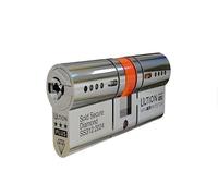 Euro Double Cylinder TS007 3 Star British Standard Anti Snap Euro Profile Door Lock Barrel Brass or Chrome Finish for uPVC Composite Wooden Doors (Polished Chrome, 35/35)