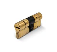 Euro Double Cylinder TS007 3 Star British Standard Anti Snap Euro Profile Door Lock Barrel for uPVC Composite Wooden Doors High Security Cylinder (Snap Side-35, Brass, 50/35)