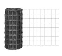 Euro Fence Panel Screen Barrier with Mesh Steel Grey/Green Multi Sizes vidaXL