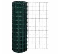 vidaXL Wire Fences PVC-Coated Iron Green