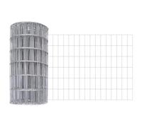 Euro Fence Silver 0.6 x 50 m Hot dip Galvanized Iron Hardware Cloth Chicken Wire Fence Welded Cage Wire for Bird Netting Fence Gopher Wire Rabbit Mesh Snake Fence Poultry Netting Cage Screen