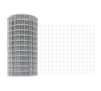 Euro Fence Silver 0.8 x 25 m Hot dip Galvanized Iron Hardware Cloth Chicken Wire Fence Welded Cage Wire for Bird Netting Fence Gopher Wire Rabbit Mesh Snake Fence Poultry Netting Cage Screen