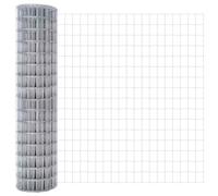 Euro Fence Silver 1.4 x 10 m Hot dip Galvanized Iron Hardware Cloth Chicken Wire Fence Welded Cage Wire for Bird Netting Fence Gopher Wire Rabbit Mesh Snake Fence Poultry Netting Cage Screen