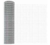 Euro Fence Silver 1.4 x 10 m Hot dip Galvanized Iron Hardware Cloth Chicken Wire Fence Welded Cage Wire for Bird Netting Fence Gopher Wire Rabbit Mesh Snake Fence Poultry Netting Cage Screen