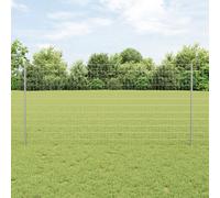Euro Fence with 10 U Posts Silver 1,2x10 m Steel Berkfield Home Silver One Size