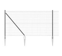 Garden Fence 1.2x10 m Green Galvanised Steel Euro Panel 7 Flanged Posts incl Fix