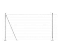 Garden Fence Silver 1.2x10m Steel & PVC Panel Modern Outdoor Privacy Barrier XL