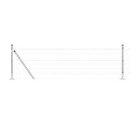 Fence with Post Outdoor Garden Boundary Terrace Barrier Panel Set vidaXL