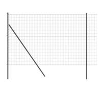 Euro Fence with Concrete Base Mesh Outdoor Garden Boundary Panel Set vidaXL