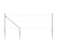 Euro Fence with Concrete Base Mesh Outdoor Garden Boundary Panel Set vidaXL