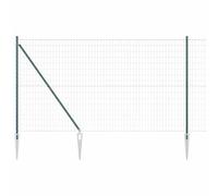 Euro Fence with Concrete Base Mesh Outdoor Garden Boundary Panel Set vidaXL