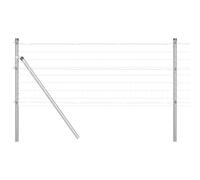 Euro Fence with Concrete Base Mesh Outdoor Garden Boundary Panel Set vidaXL