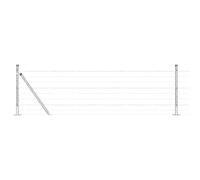 Euro Fence with Concrete Base Mesh Outdoor Garden Boundary Panel Set vidaXL