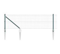 Euro Fence with Concrete Base Mesh Outdoor Garden Boundary Panel Set vidaXL