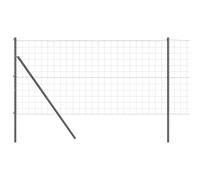 Fence with Posts Steel Fence Panels Outdoor Barrier Terrace Fencing vidaXL