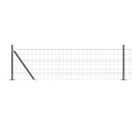 Euro Fence with Concrete Base Mesh Outdoor Garden Boundary Panel Set vidaXL