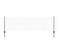vidaXL Welded Wire Fence 25 x 0.8 m (W x H) PVC-Coated Steel Green