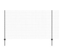 Grey Steel & PVC Outdoor Fence 1.4m x 10m Durable Garden Panel Modern Design