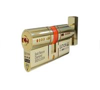 Euro Key and Thumbturn Cylinder TS007 3 Star British Standard Anti Snap Euro Profile Door Lock Brass or Chrome Finish for uPVC Composite Wooden Doors (Polished Brass, T35/50S)