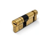 Euro Key and Thumbturn Cylinder TS007 3 Star British Standard Anti Snap Euro Profile Door Lock for uPVC Composite Wooden Doors High Security Cylinder Pro (Turn Side-50, Brass, T50/40S)