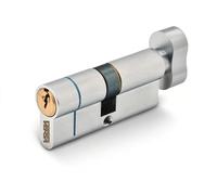 Euro Key and Turn Cylinder with 6-Pin Anti-(Drill, Pick and Snap), 40/30 | Dual Finish, Sacrificial Breakpoints, Keyed Alike Option, 5 Keys Included, Master Key Compatible